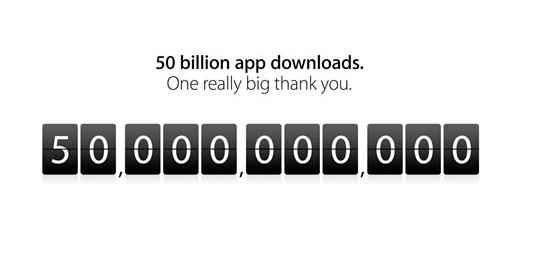 App Store bereikt 50 miljard app downloads