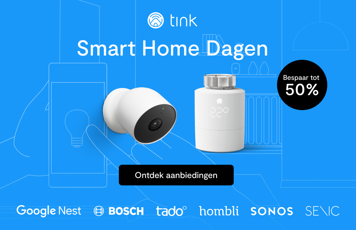 Smart Home dagen bij Tink: hoge kortingen op Google Nest, Tado en Bosch producten (ADV)